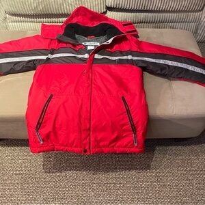 Columbia Red and Black Kids Puffer Jacket